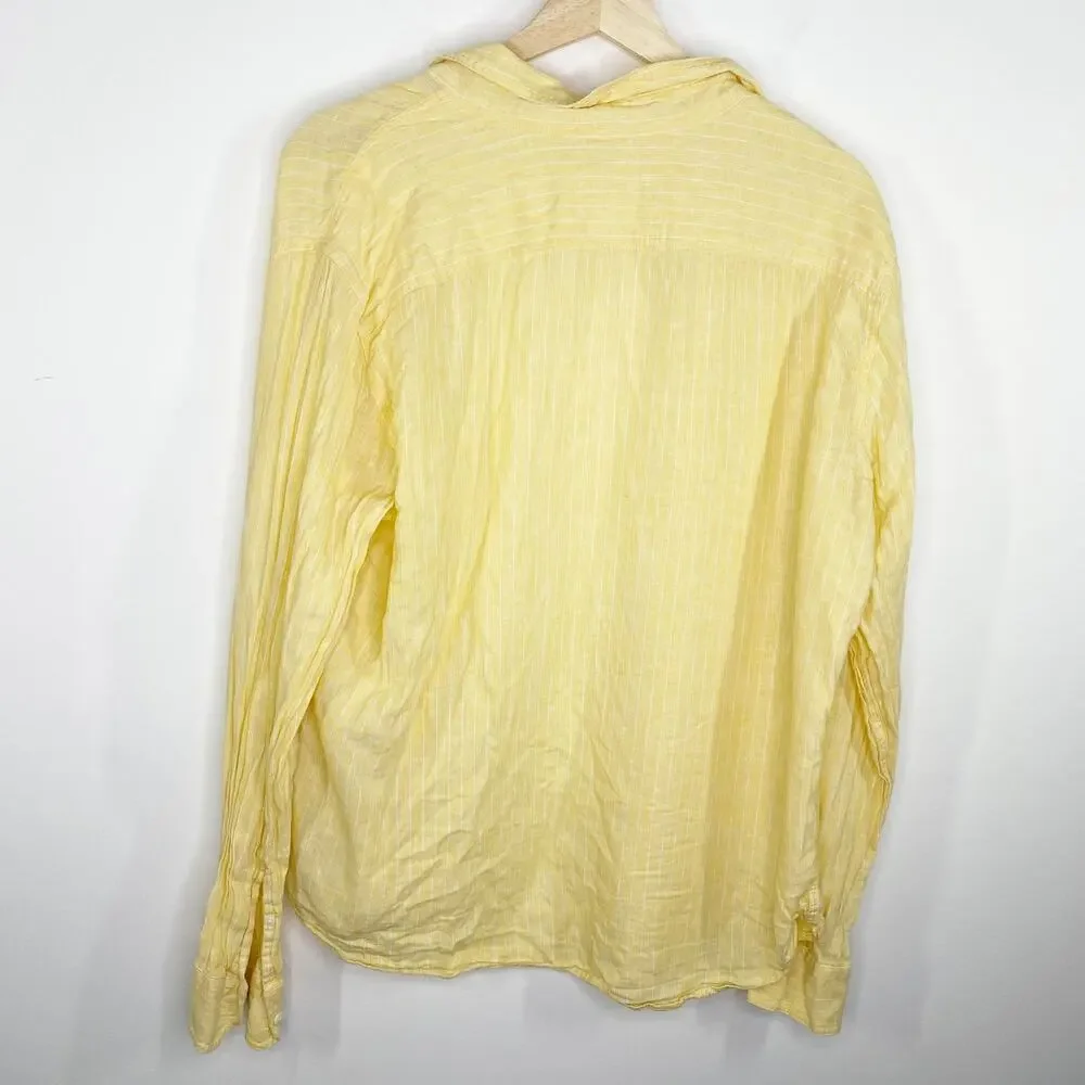 Levi's Sunset Mimosa Yellow One Pocket Button Up Shirt Men's Size Large L‎
